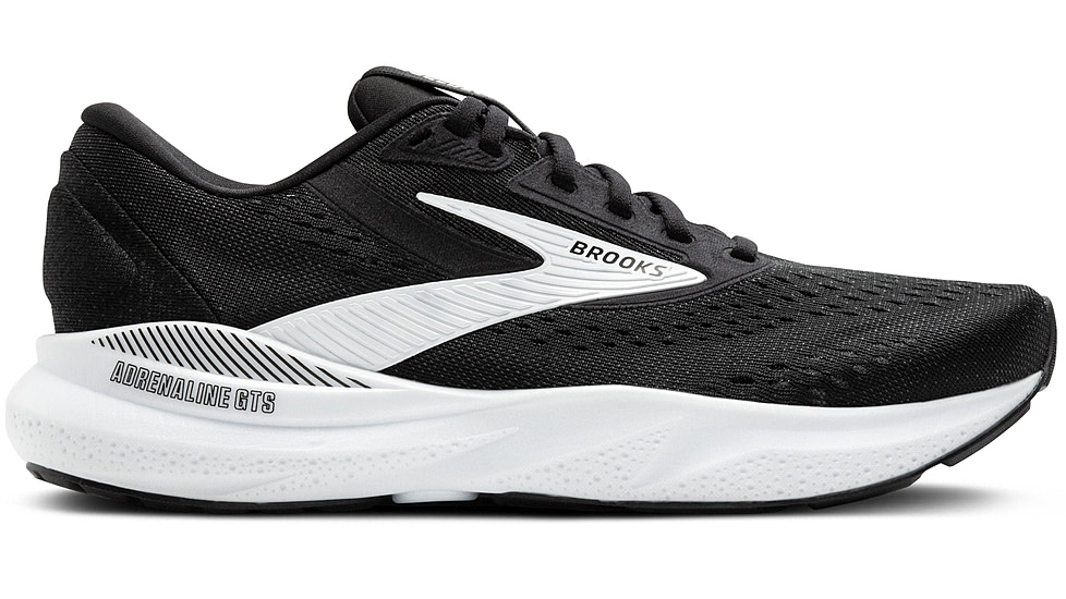 Brooks Adrenaline GTS 25 - Mens Road Running Shoes, Black/Grey/White, 10.5 US, 1104542E090.105