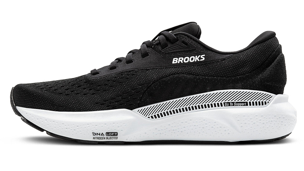 Brooks Adrenaline GTS 25 - Mens Road Running Shoes, Black/Grey/White, 10.5 US, 1104542E090.105