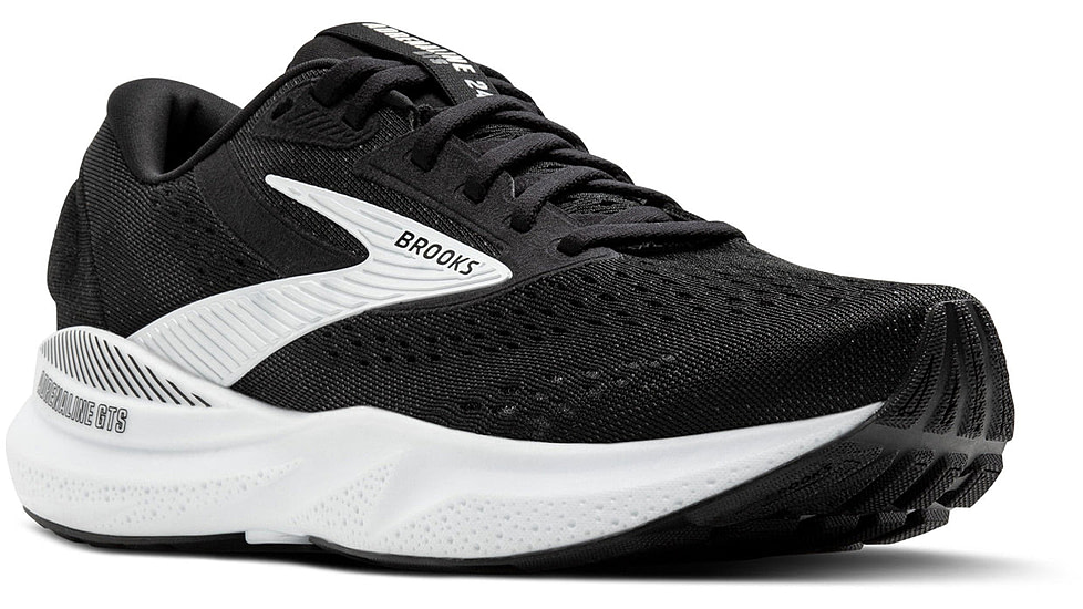 Brooks Adrenaline GTS 25 - Mens Road Running Shoes, Black/Grey/White, 10.5 US, 1104542E090.105