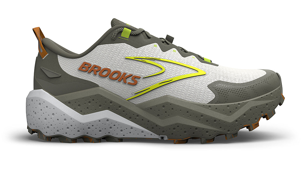 Brooks Caldera 8 Trailrunning Shoes - Mens, Dusty Olive/Lime/Oyster, 8, 1D, 1104401D314.080