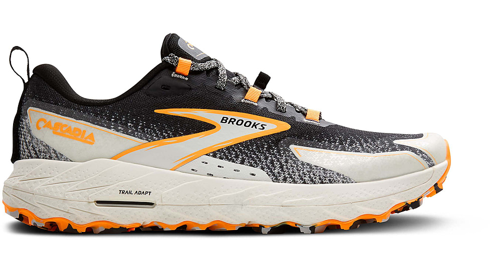 Brooks Cascadia 18 Trailrunning Shoes - Mens, Black/Blue Wash/Orange, 10.5 US/Medium, 1104261D022.105