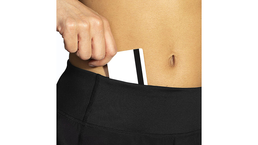 Brooks Chaser 5 Short - Womens, Black, Medium, 221465001.030