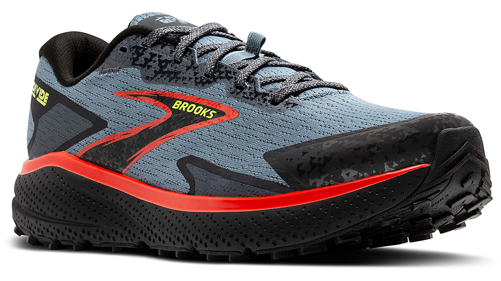 Brooks Divide 5 Trailrunning Shoes - Mens, Citadel/Ebony/Lime, 11.5 US/Medium, 1104291D004.115