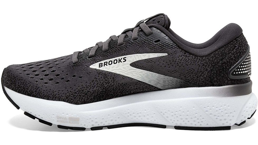 Brooks Ghost 16 Road Running Shoes - Mens, Black/Grey/White, 9.0 US/Medium, 1104181D090.090