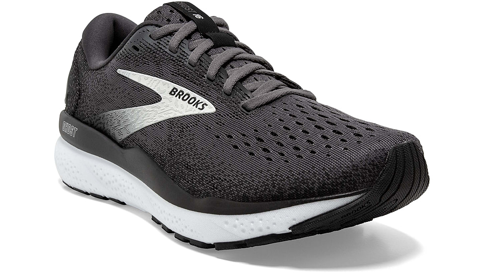 Brooks Ghost 16 Road Running Shoes - Mens, Black/Grey/White, 9.0 US/Medium, 1104181D090.090