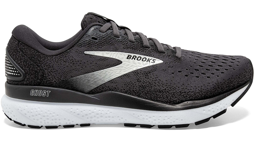 Brooks Ghost 16 Road Running Shoes - Mens, Black/Grey/White, 9.0 US/Medium, 1104181D090.090