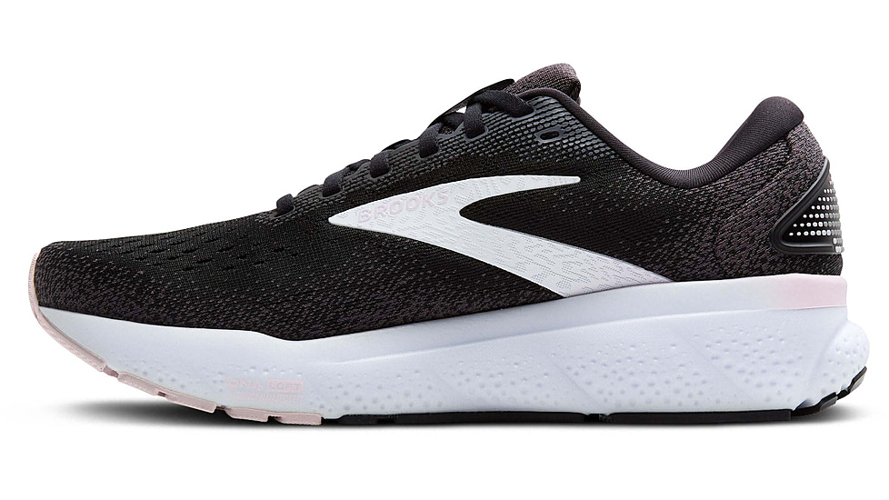 Brooks Ghost 16 Road Running Shoes - Womens, Black/White/Orchid Ice, 7.0 US/Medium, 1204071B077.070