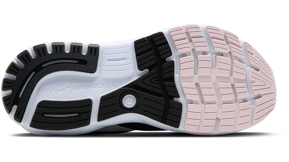 Brooks Ghost 16 Road Running Shoes - Womens, Black/White/Orchid Ice, 7.0 US/Medium, 1204071B077.070