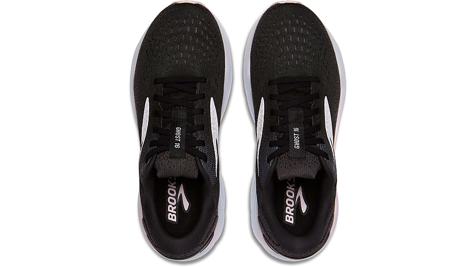 Brooks Ghost 16 Road Running Shoes - Womens, Black/White/Orchid Ice, 7.0 US/Medium, 1204071B077.070