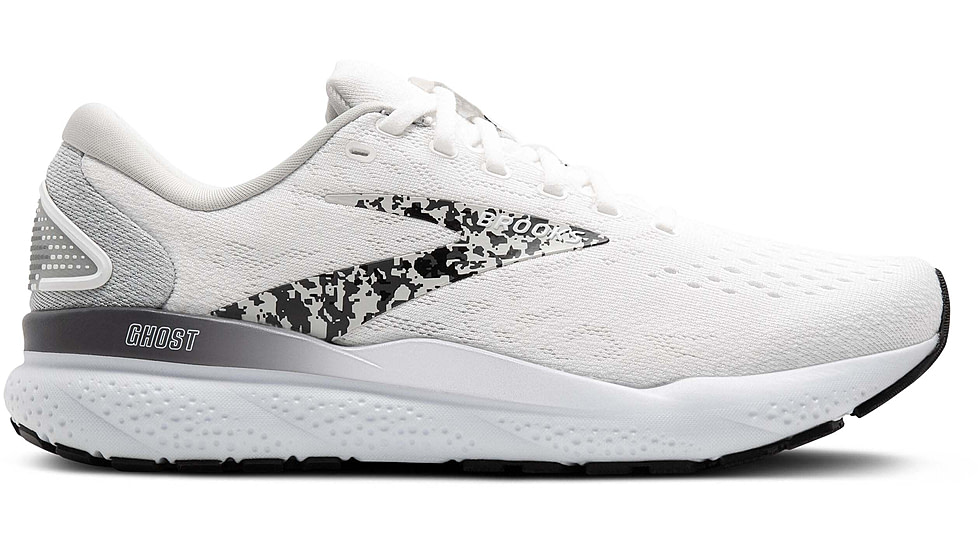 Brooks Ghost 16 Road Running Shoes - Womens, White/Oyster/Lava, 7.0 US/Medium, 1204071B147.070