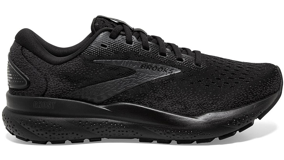 Brooks Ghost 16 Running Shoes - Womens, Black/Black/Ebony, 7.0, 1204071B020.070
