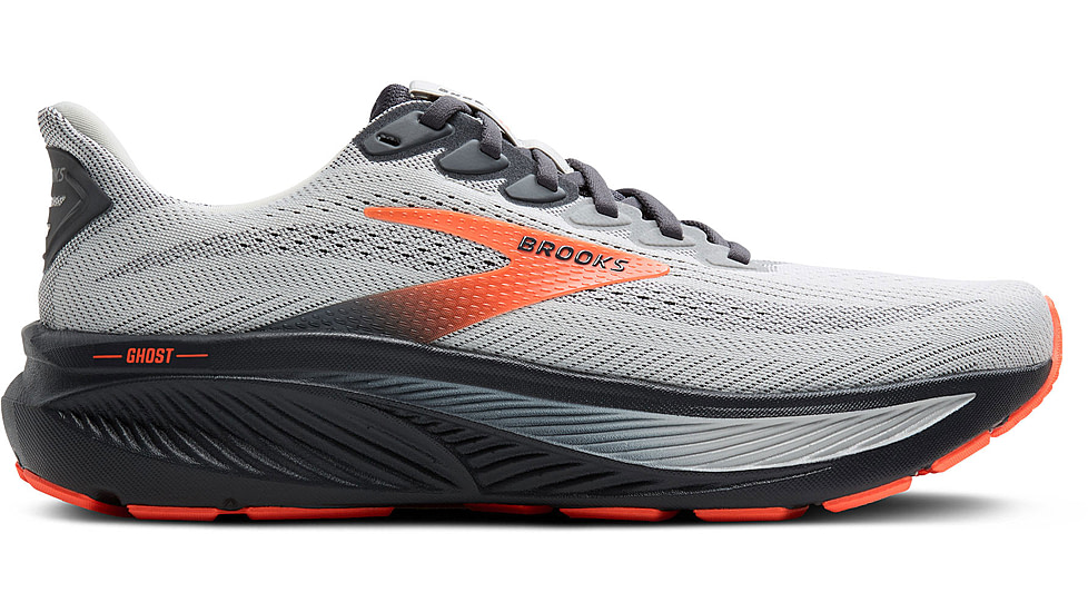 Brooks Ghost 17 Rosd Running Shoes - Mens, Oyster Mushroom/Orange/Ebony, 8, 1D, 1104421D048.080