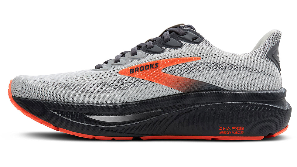 Brooks Ghost 17 Rosd Running Shoes - Mens, Oyster Mushroom/Orange/Ebony, 8, 1D, 1104421D048.080