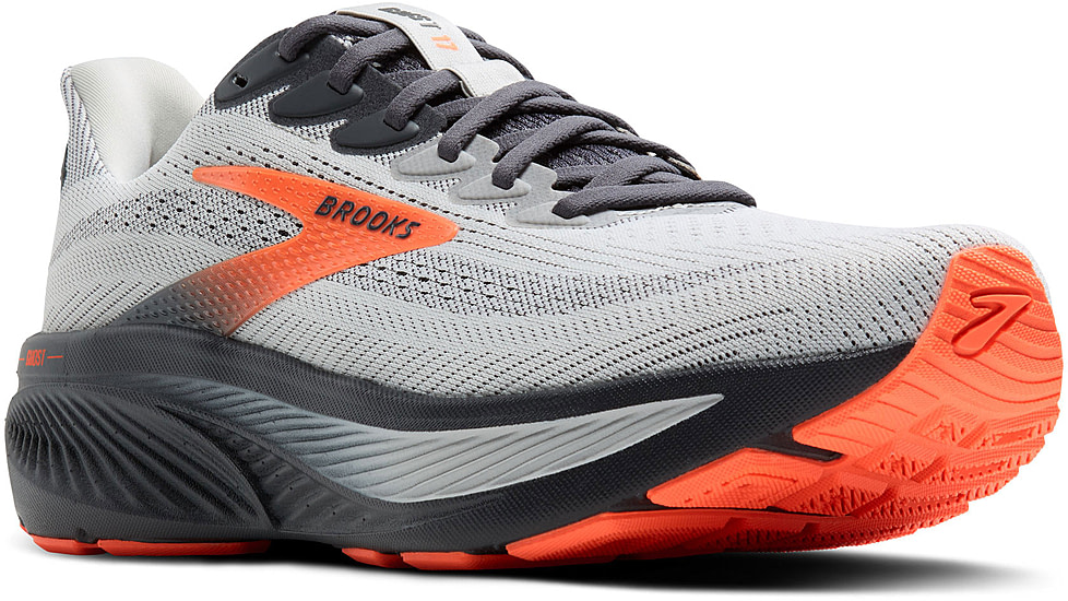 Brooks Ghost 17 Rosd Running Shoes - Mens, Oyster Mushroom/Orange/Ebony, 8, 1D, 1104421D048.080