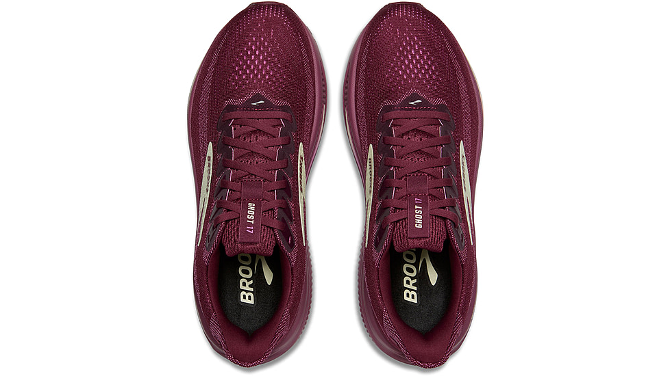 Brooks Ghost 17 Road Running Shoes - Womens, Burgundy/Pink/Green, 9.5, 1B, 1204311B581.095