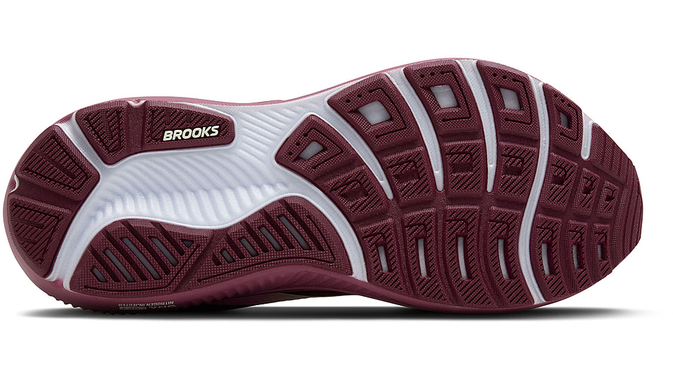 Brooks Ghost 17 Road Running Shoes - Womens, Burgundy/Pink/Green, 9.5, 1B, 1204311B581.095