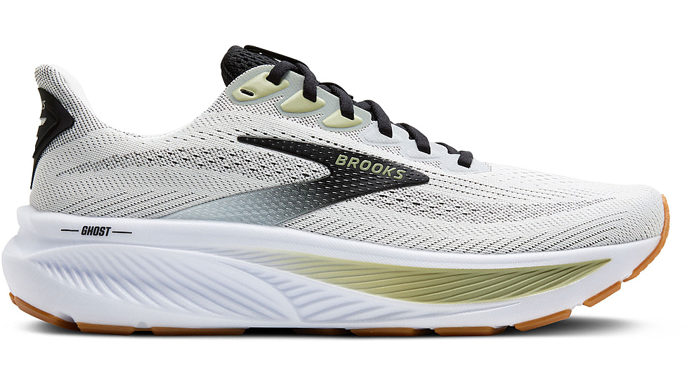 Brooks Ghost 17 Rosd Running Shoes - Mens, White/Black/Tea, 9.5, 1D, 1104421D191.095