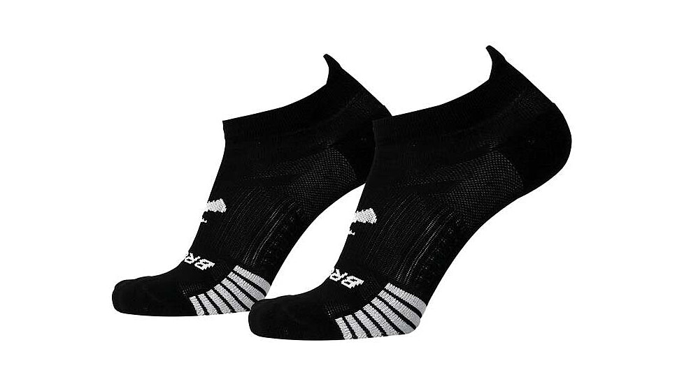 Brooks Ghost Lite No Show 2-Pack Sock, Black, S, 280496001.025