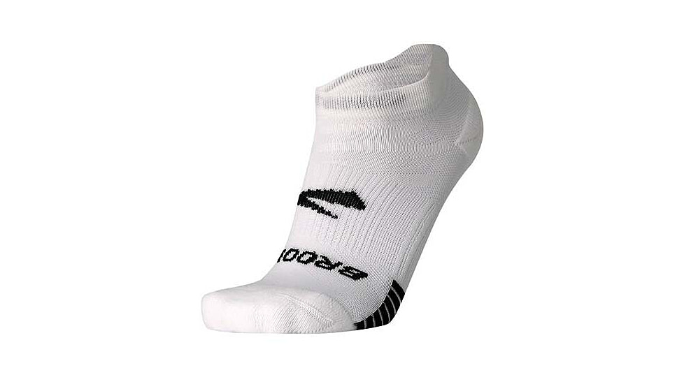 Brooks Ghost Lite No Show 2-Pack Sock, White, L, 280496100.035