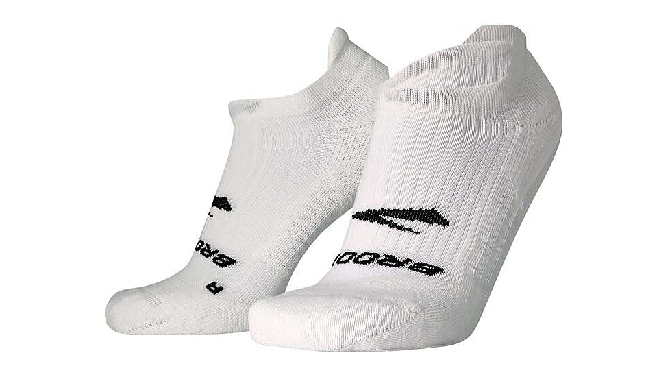Brooks Ghost No Show Sock, White, S, 280498100.025