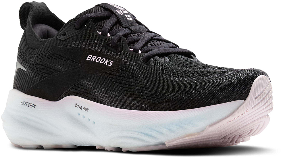 Brooks Glycerin 22 Road Running Shoes - Womens, Black/Orchid Ice/White, 8.0 US/Medium, 1204341B024.080