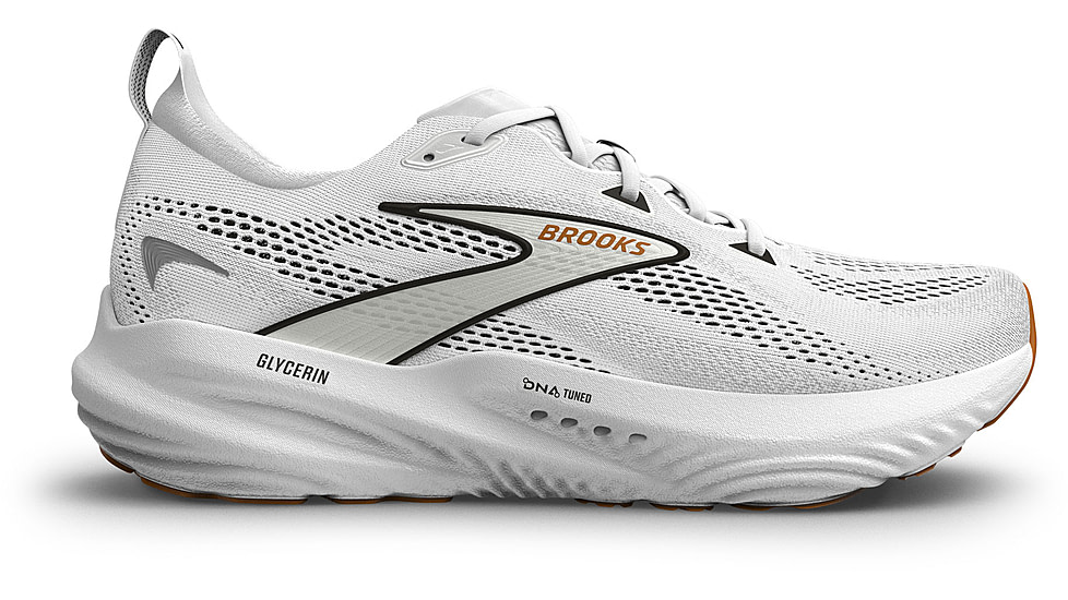 Brooks Glycerin 22 Road Running Shoes - Womens, White/Grey/Black, 10, 1B, 1204341B135.100