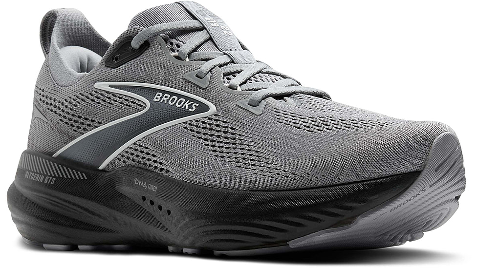 Brooks Glycerin GTS 22 Road Running Shoes - Mens, Primer Gray/Ebony/Bluewash, 9.0 US/Medium, 1104461D078.090