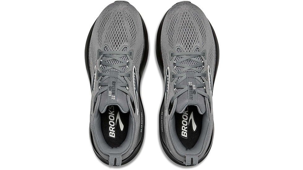 Brooks Glycerin GTS 22 Road Running Shoes - Mens, Primer Gray/Ebony/Bluewash, 9.0 US/Medium, 1104461D078.090