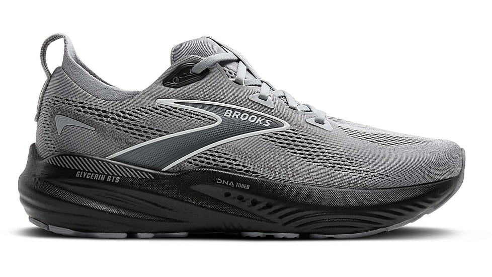 Brooks Glycerin GTS 22 Road Running Shoes - Mens, Primer Gray/Ebony/Bluewash, 9.0 US/Medium, 1104461D078.090