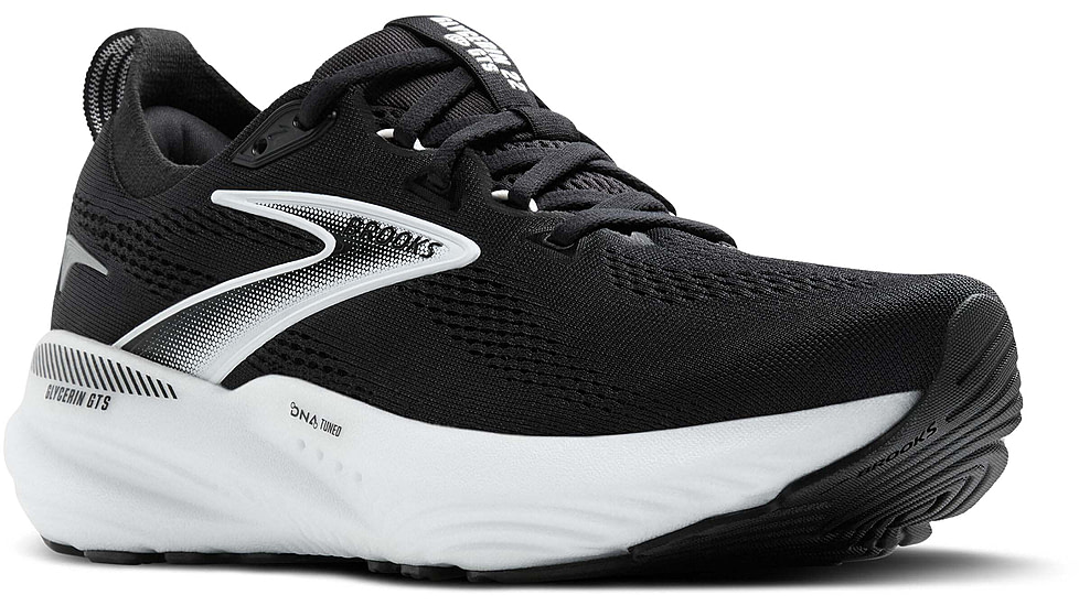 Brooks Glycerin GTS 22 Road Running Shoes - Womens, Black/Grey/White, 7.5 US/Medium, 1204351B090.075