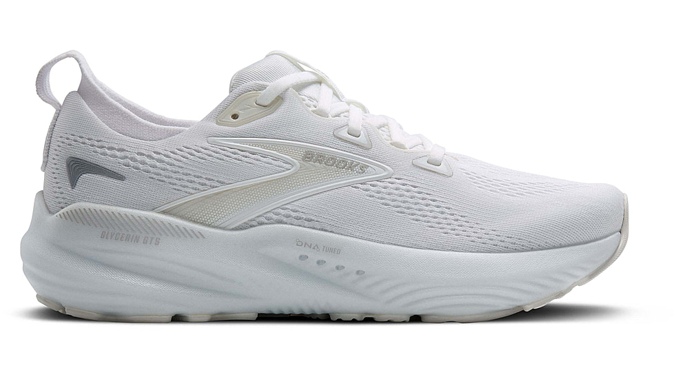 Brooks Glycerin GTS 22 Road Running Shoes - Womens, White/White/Grey, 6.0 US/Medium, 1204351B151.060