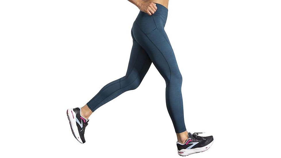 Brooks Spark Tight - Womens, Htr Ocean Drive, Medium, 221664445.030