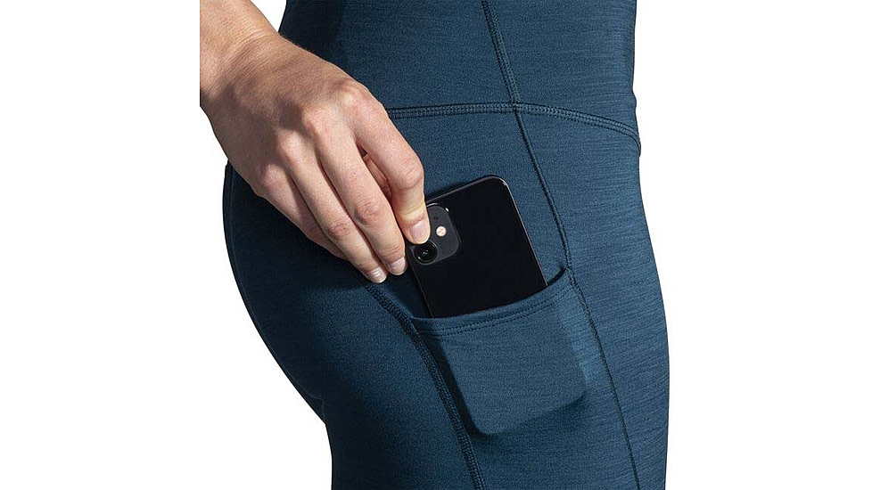 Brooks Spark Tight - Womens, Htr Ocean Drive, Medium, 221664445.030