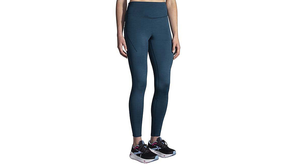 Brooks Spark Tight - Womens, Htr Ocean Drive, Medium, 221664445.030