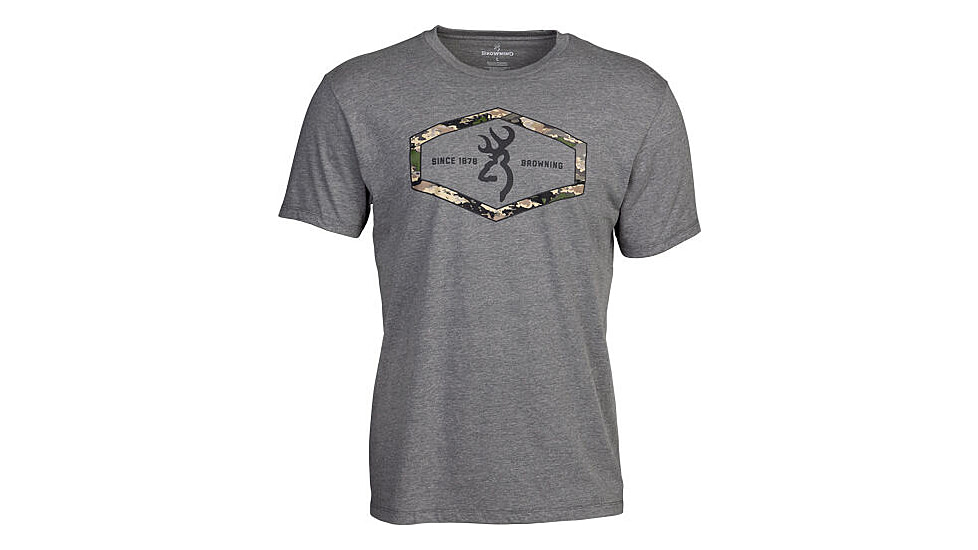 Browning Ss T-shirt Browning Hexlock Heather Gray Large