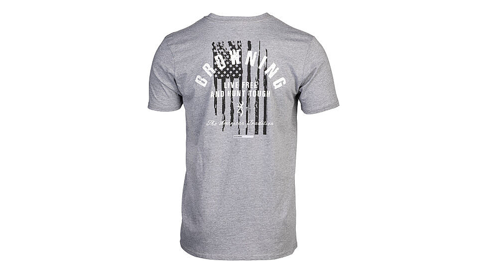Browning Ss T-shirt Hunt Tough Heather Gray Large