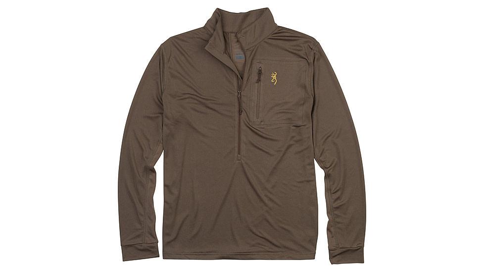 Browning Early Season 3/4 Zip Shirt - Mens, Major Brown, Small, 3010569801