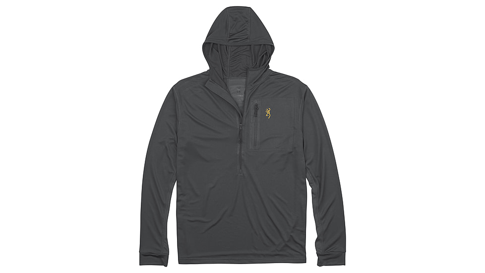 Browning Early Season Hooded Shirt - Mens, Carbon Gray, 3XL, 3010827906