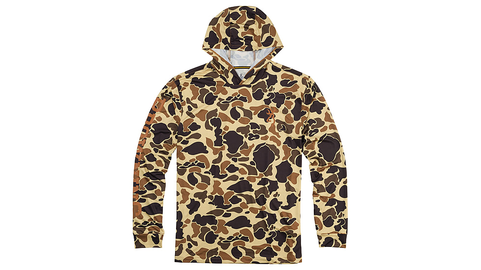 Browning Hooded Long Sleeve Sun Shirt - Mens, Vintage Tan, Large, 3010861203