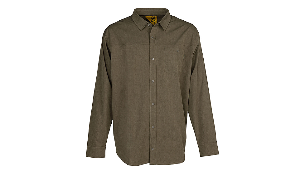 Browning Lightweight Button Down Shirt - Mens, Green, Small, 3012726401