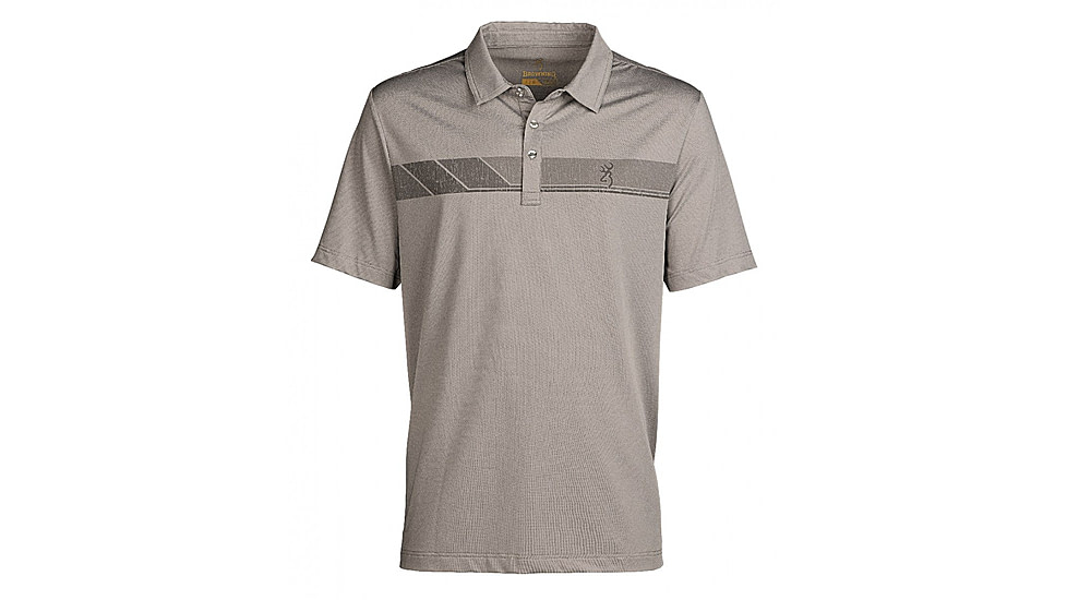 Browning Performance Polo, Gray, Medium, 3018076902