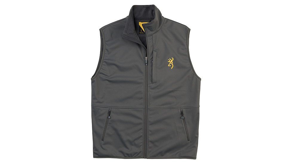 Browning Soft Shell Vest - Mens, Carbon Gray, Large, 3053107903