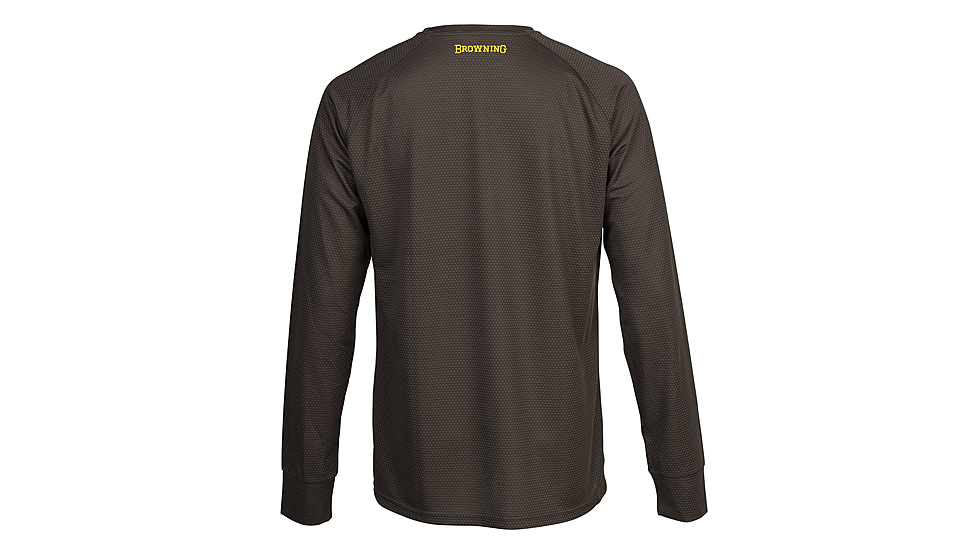 Browning Tech Long Sleeve T-Shirt - Mens, Medium, Major Brown, 3011749802