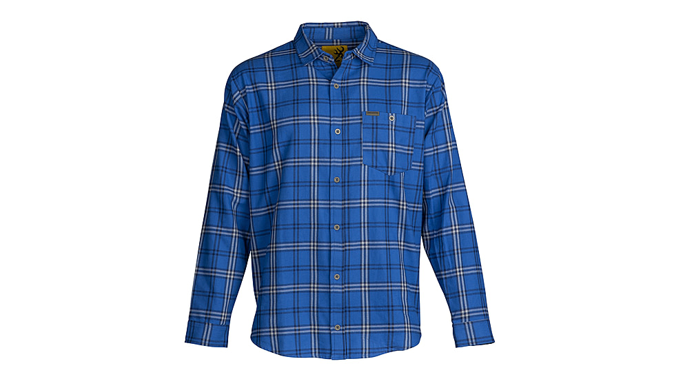 Browning Upland Flannel Shirt - Mens, Blue, 2XL, 3012736505