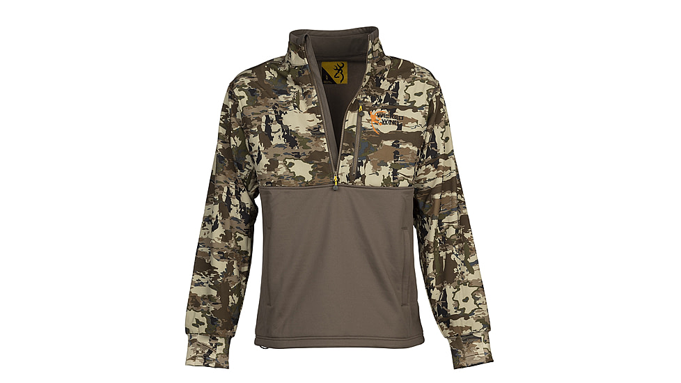 Browning Wicked Wing 1/4 Zip Smoothbore Pullover - Mens, Small, Auric, 3012473501