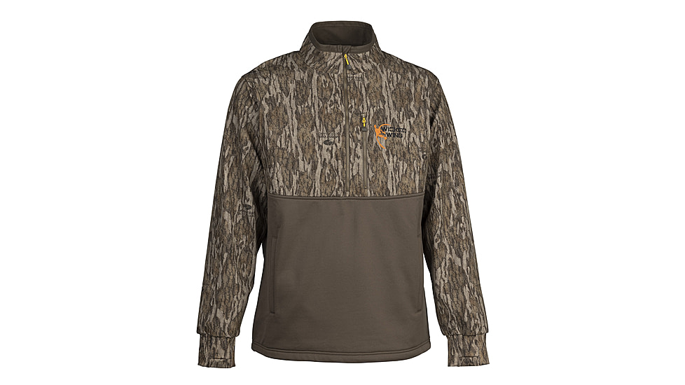 Browning Wicked Wing 1/4 Zip Smoothbore Pullover - Mens, Small, Mossy Oak Bottomland, 3012471901