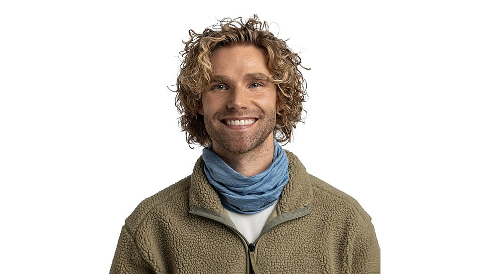 Buff Merino Lightweight Neckwear, Solid Lake Blue, 113010.739.10.00