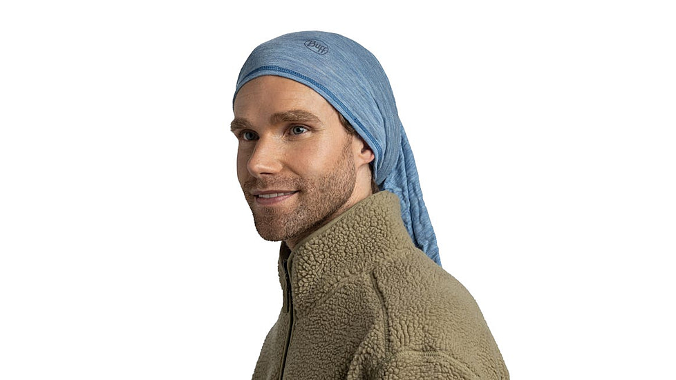 Buff Merino Lightweight Neckwear, Solid Lake Blue, 113010.739.10.00
