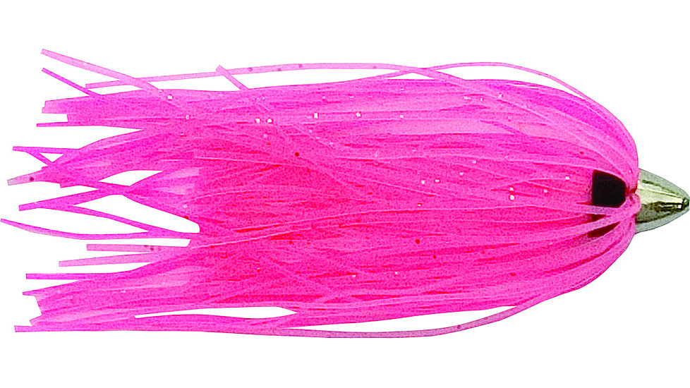C&amp;H Lures King Buster Lure, 1/8 oz Head, Pink/Pink Silver Fleck Skirt, 2.5 in, 3 Piece, CH-KB22