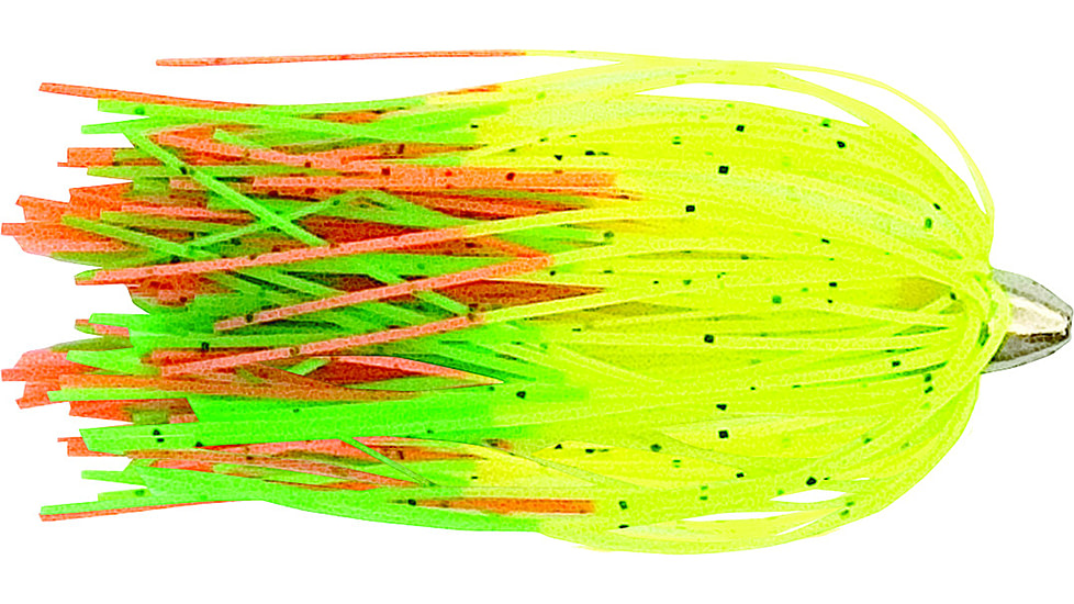 C&amp;H Lures King Buster Lure with 1/8 oz Head, Chartreuse/GreenOrangeFire Skirt, 2.5 in, 3 Piece, CH-KB31